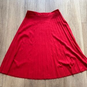 Nicole Miller Vibrant Red A-Line Skirt